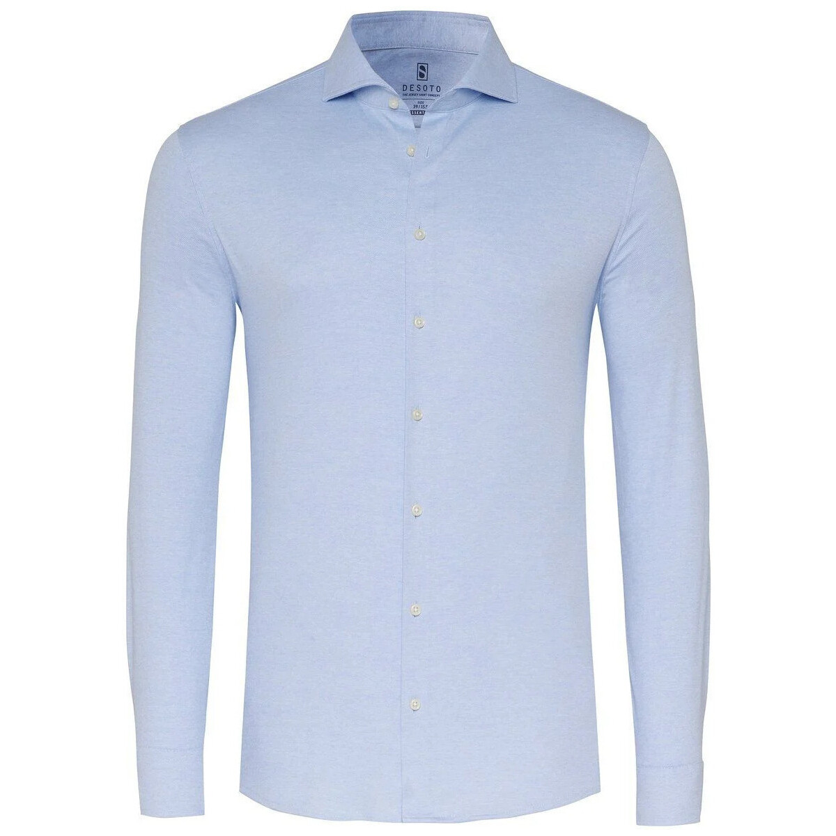 Textiel Heren Overhemden lange mouwen Desoto Essential Overhemd Hai Piqué Lichtblauw Blauw