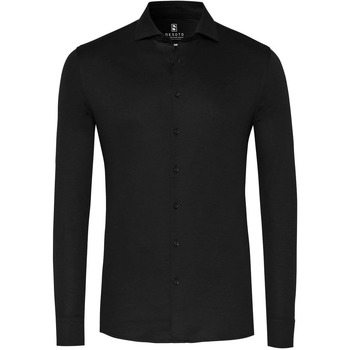 Textiel Heren Overhemden lange mouwen Desoto Essential Overhemd Hai Jersey Zwart Zwart