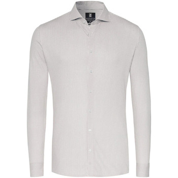 Desoto Overhemd Lange Mouw Essential Overhemd Hai Piqué Strepen Beige