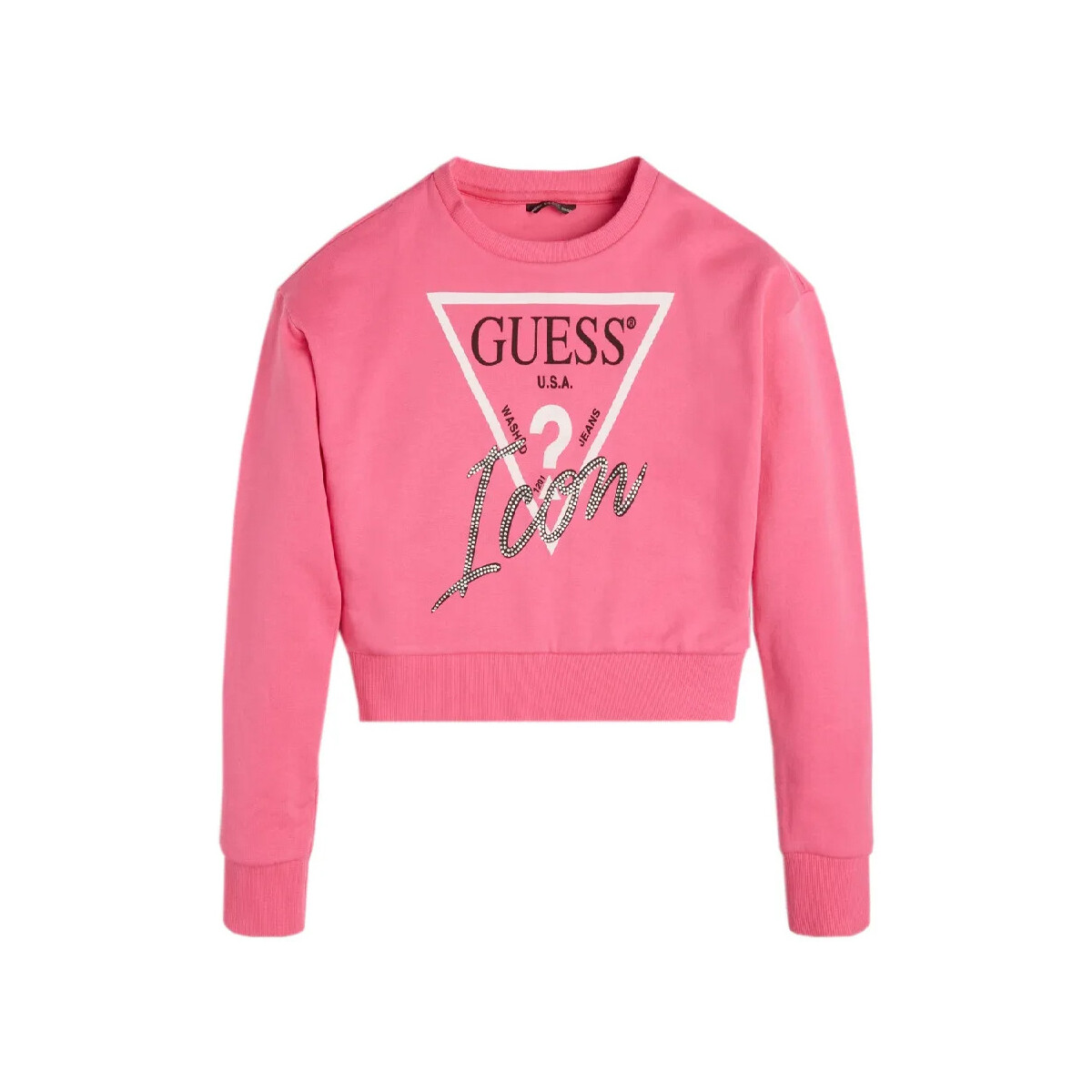 Textiel Meisjes Sweaters / Sweatshirts Guess  Roze