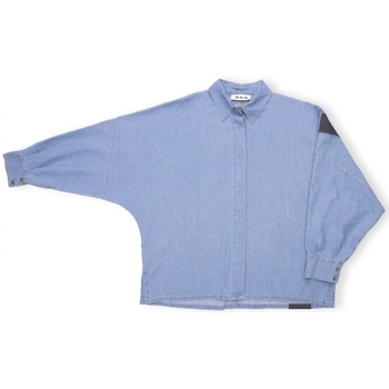 Textiel Dames Tops / Blousjes 10 To 10 Patches Shirt - Denim Blauw