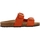 Schoenen Dames Leren slippers Geox 234329 Oranje
