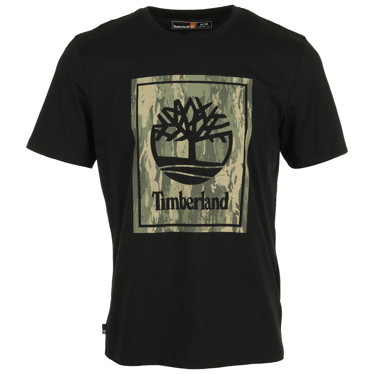 Textiel Heren T-shirts korte mouwen Timberland Camo Short Sleeve Tee Zwart