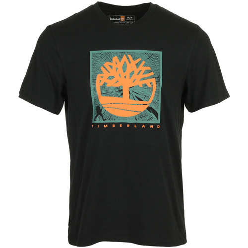 Textiel Heren T-shirts korte mouwen Timberland Tree Logo Short Sleeve Zwart