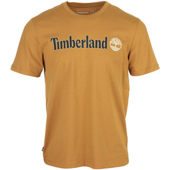 Textiel Heren T-shirts korte mouwen Timberland Linear Logo Short Sleeve Bruin