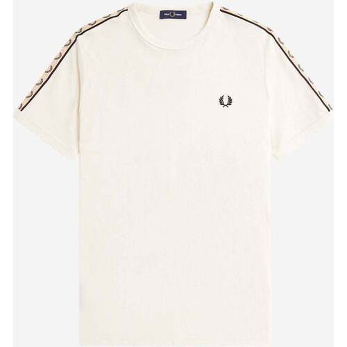 Textiel Heren T-shirts & Polo’s Fred Perry Contrast tape ringer t-shirt Zwart