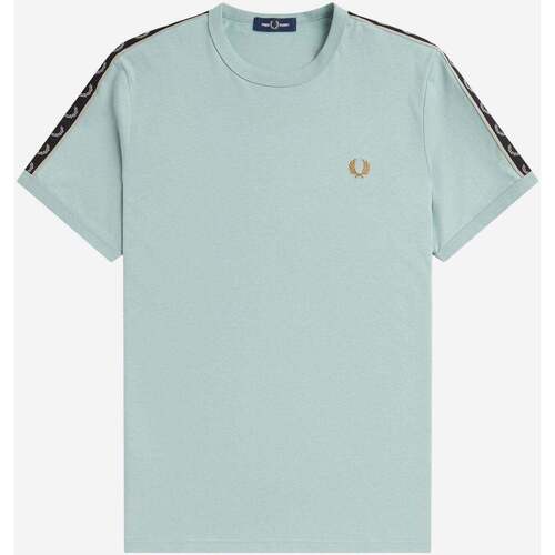 Textiel Heren T-shirts & Polo’s Fred Perry Contrast tape ringer t-shirt Grijs