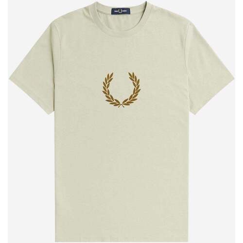 Textiel Heren T-shirts & Polo’s Fred Perry Flocked laurel wreath gra tee Other