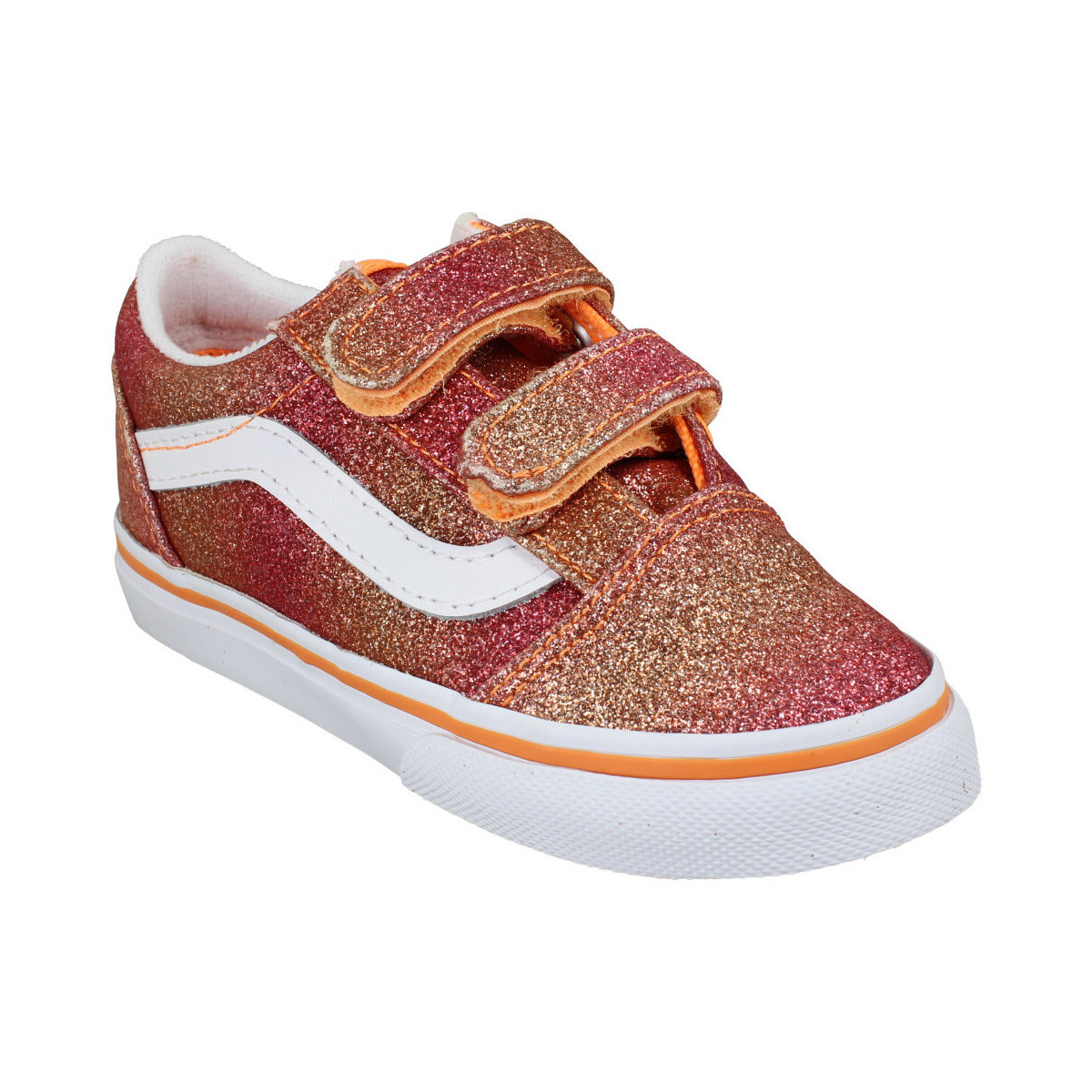 Schoenen Kinderen Sneakers Vans Old Skool V Glitter Enfant Sunrise Goud