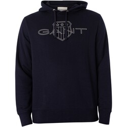 Textiel Heren Sweaters / Sweatshirts Gant Pullover-hoodie met grafisch logo Blauw