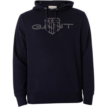 Gant Pullover-hoodie met grafisch logo Blauw