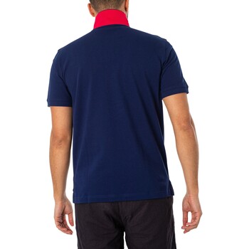 Gant Normaal contrasterend piqué Rugger-poloshirt Blauw