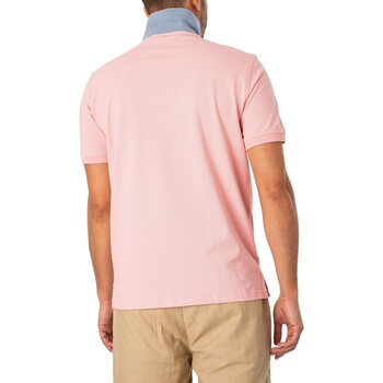 Gant Normaal contrasterend piqué Rugger-poloshirt Roze