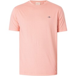 Textiel Heren T-shirts korte mouwen Gant Normaal schild T-shirt Roze