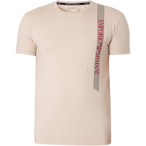 Textiel Heren Pyjama's / nachthemden Emporio Armani Lounge Crew T-shirt Beige