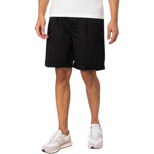 Textiel Heren Korte broeken / Bermuda's Replay Box-logo sweatshort Zwart
