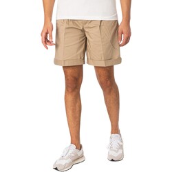 Textiel Heren Korte broeken / Bermuda's Replay Box-logo sweatshort Beige