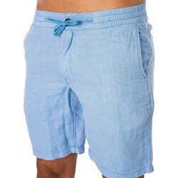 Textiel Heren Korte broeken / Bermuda's Superdry Linnen shorts met trekkoord Blauw