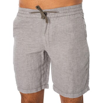 Textiel Heren Korte broeken / Bermuda's Superdry Linnen shorts met trekkoord Grijs