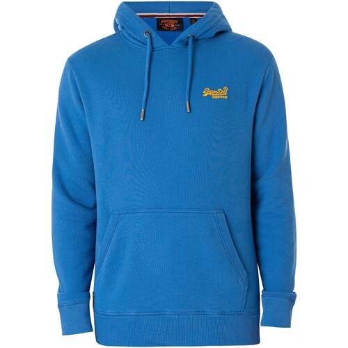 Textiel Heren Sweaters / Sweatshirts Superdry Essential-hoodie met logo-pullover Blauw