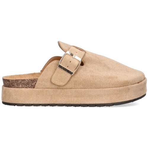 Schoenen Dames Leren slippers Ideal Shoes 75183 Groen