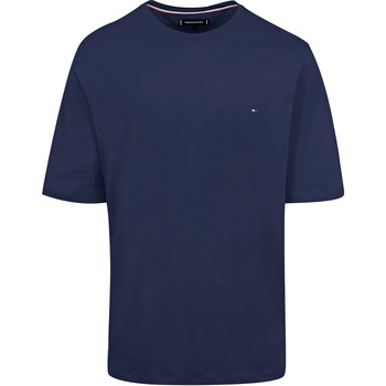 Textiel Heren T-shirts & Polo’s Tommy Hilfiger Big & Tall Logo T-shirt Navy Blauw