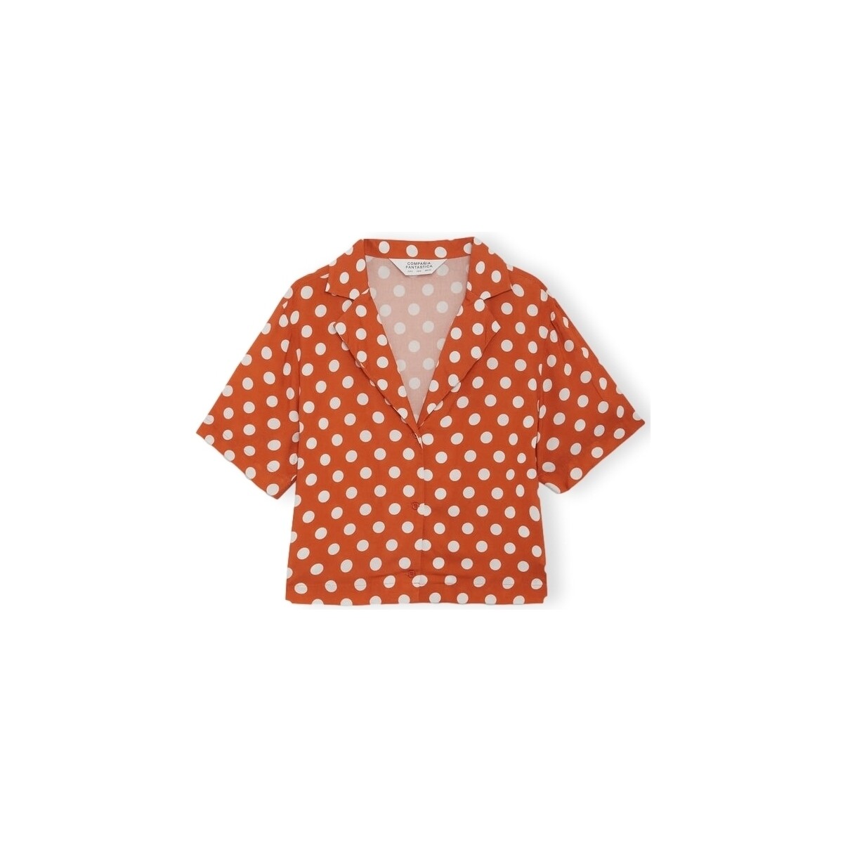 Textiel Dames Tops / Blousjes Compania Fantastica COMPAÑIA FANTÁSTICA Shirt 12122 - Polka Dots Oranje