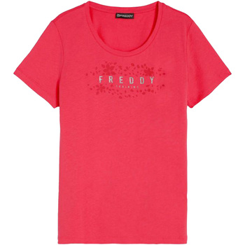 Textiel Dames T-shirts korte mouwen Freddy T-Shirt Manica Corta Roze
