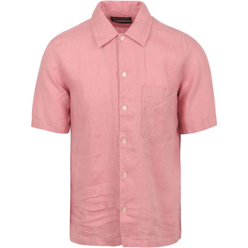 Marc O'Polo Overhemd Lange Mouw Overhemd Short Sleeves Linnen Roze