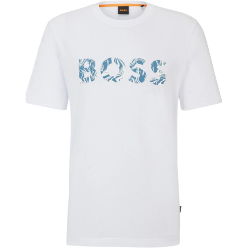 Textiel Heren T-shirts & Polo’s BOSS T-shirt Bossocean Wit Wit