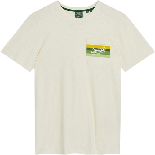 Textiel Heren T-shirts korte mouwen Superdry 235540 Beige