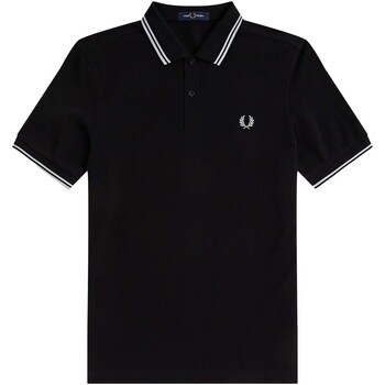 Textiel Heren Polo's korte mouwen Fred Perry Fp Twin Tipped Fred Perry Shirt Zwart
