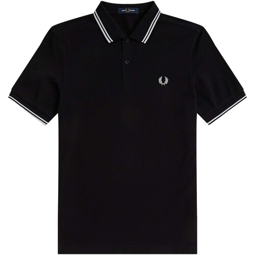 Textiel Heren Polo's korte mouwen Fred Perry Fp Twin Tipped Fred Perry Shirt Zwart