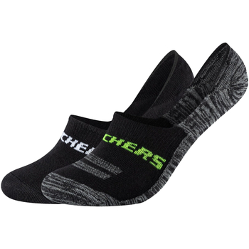 Accessoires Socks Skechers 2PPK Mesh Ventilation Footies Socks Zwart