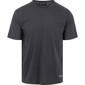 Textiel Heren T-shirts & Polo’s Marc O'Polo T-Shirt Slubs Navy Blauw