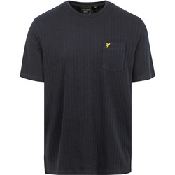 Textiel Heren T-shirts & Polo’s Lyle And Scott Knitted T-shirt Navy Blauw
