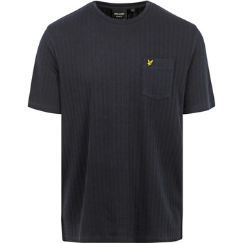 Textiel Heren T-shirts & Polo’s Lyle And Scott Knitted T-shirt Navy Blauw