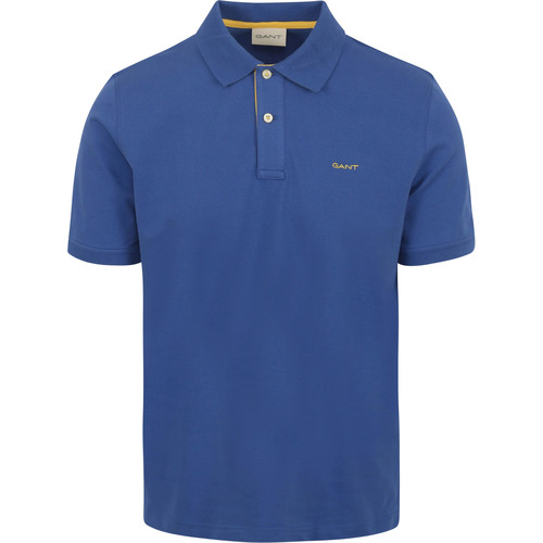 Textiel Heren T-shirts & Polo’s Gant Contrast Piqué Poloshirt Blauw Blauw