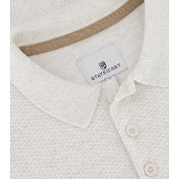 State Of Art Knitted Polo Greige Beige