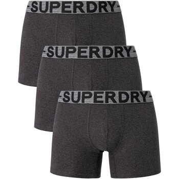 Ondergoed Heren BH's Superdry Set van 3 biologische boxershorts Zwart