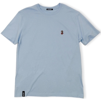 Organic Monkey T-shirt Monkey Watch T-Shirt Blue Macarron
