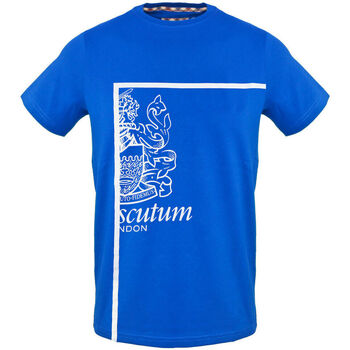 Textiel Heren T-shirts korte mouwen Aquascutum tsia127 81 blue Blauw