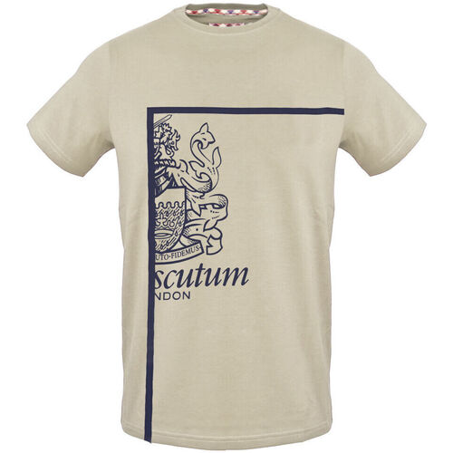 Textiel Heren T-shirts korte mouwen Aquascutum - tsia127 Beige