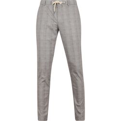 Textiel Heren Broeken / Pantalons Suitable Dace Jersey Pantalon Ruit Lichtbruin Bruin