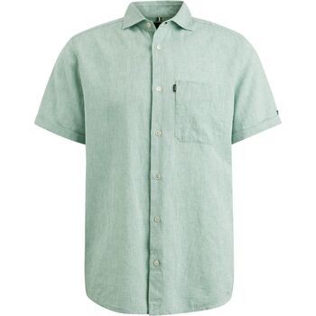 Vanguard Short Sleeve Overhemd Linnen Groen Groen