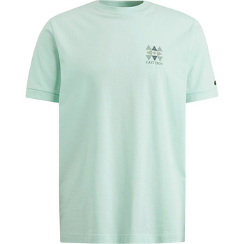 Textiel Heren T-shirts korte mouwen Cast Iron T-shirt Backprint Opal Blauw Blauw
