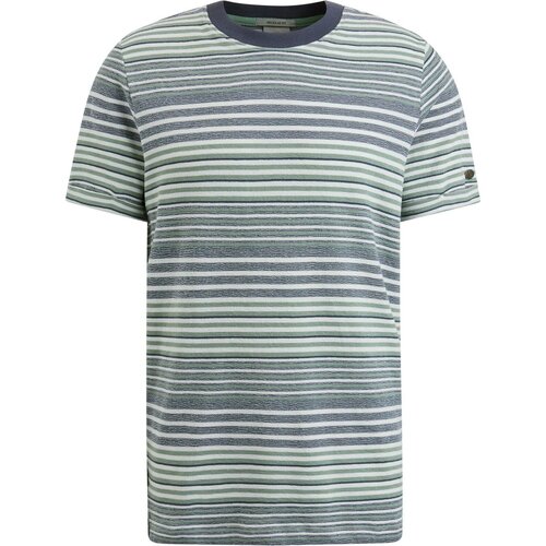 Textiel Heren T-shirts korte mouwen Cast Iron T-shirt Strepen Blauw Groen Multicolour