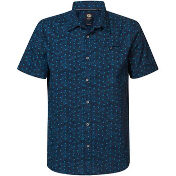Textiel Heren Overhemden korte mouwen Petrol Industries Overhemd Cocoa Beach Navy Blauw