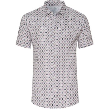 Desoto Overhemd Lange Mouw Short Sleeve Jersey Overhemd Print Beige