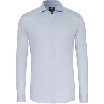 Desoto Overhemd Lange Mouw Essential Overhemd Hai Piqué Dots Blauw